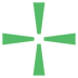 Dark Green Cross Icon