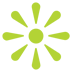 Bright Green Flower Icon